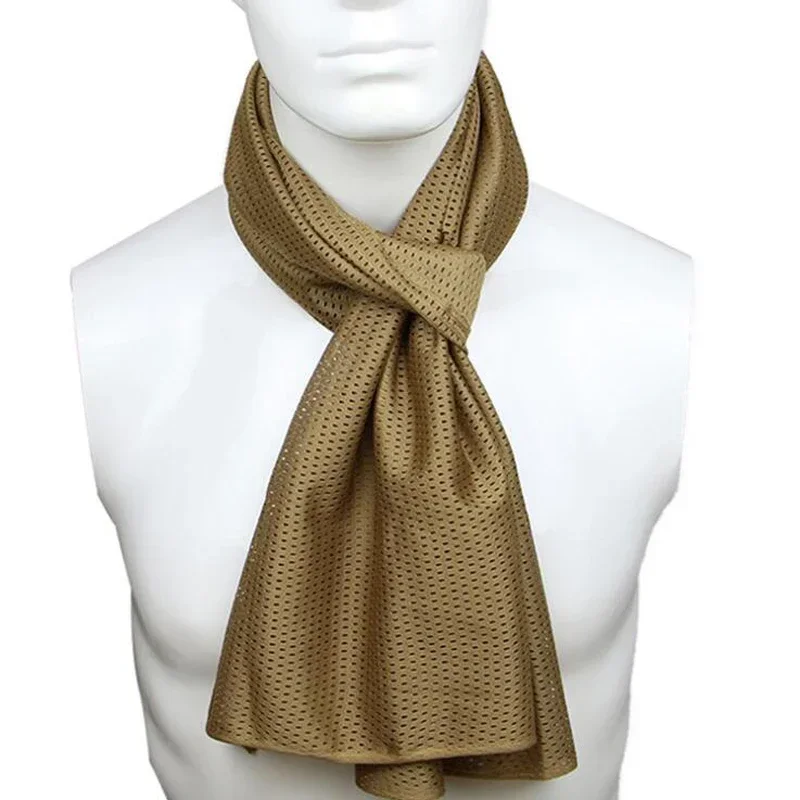 Bufanda táctica de camuflaje, bufandas de red de malla, bufandas de camuflaje, deporte al aire libre, velo facial de francotirador, juego de guerra, Camping, caza, ciclismo - imagen 5