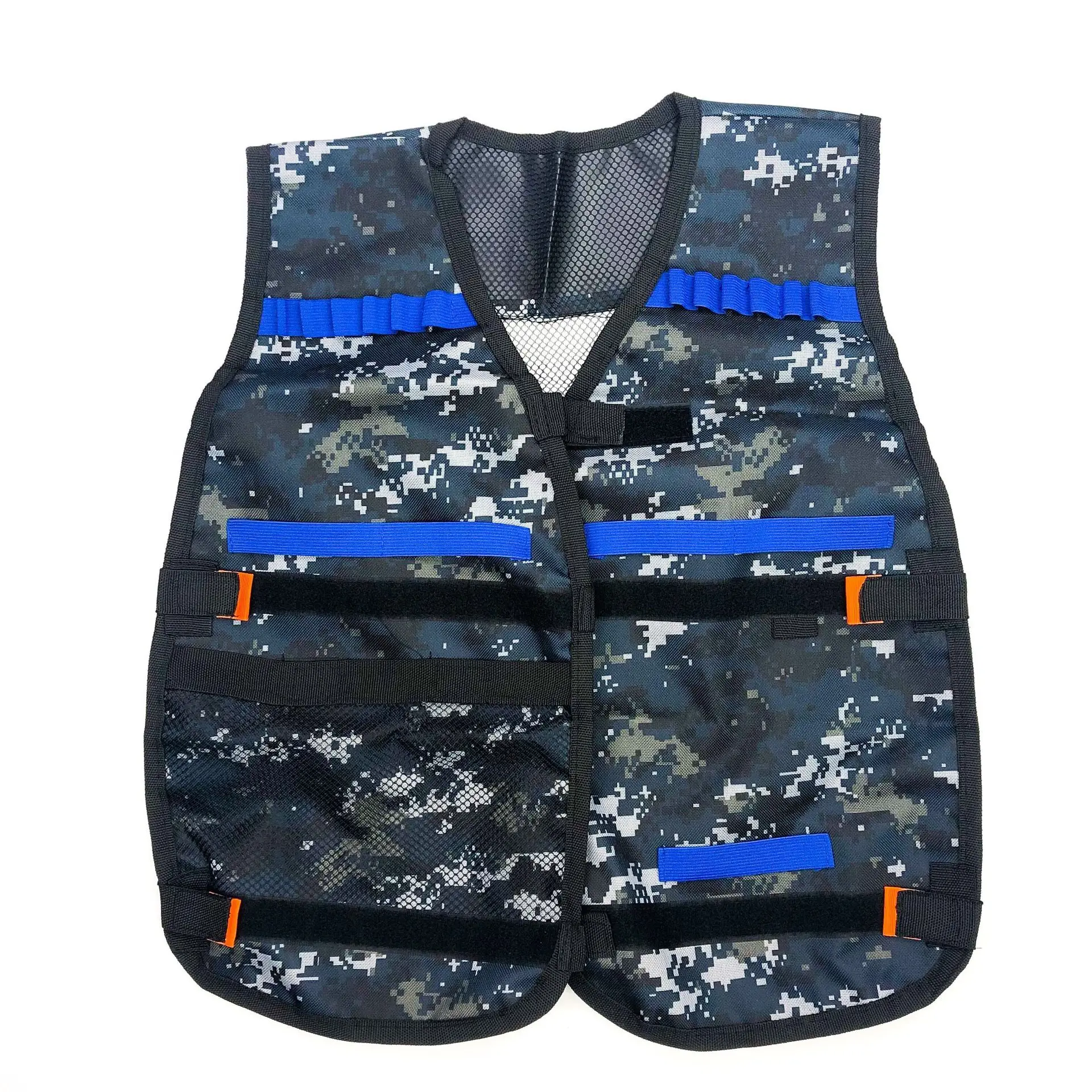 Kit de chaleco táctico de camuflaje negro para niños, chaleco táctico para niños, suministro para Nerf n-strike Elite/Mega/Rival/Series - imagen 3