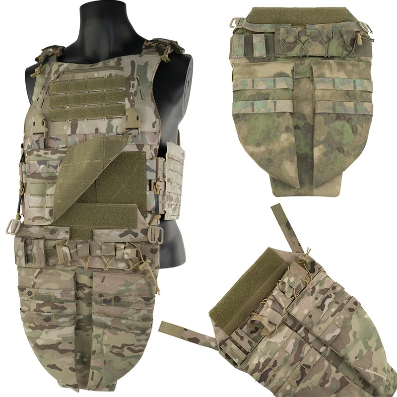 Chaleco táctico al aire libre, protección de la entrepierna, tablero Molle de protección exterior Universal, bolsa abdominal táctica