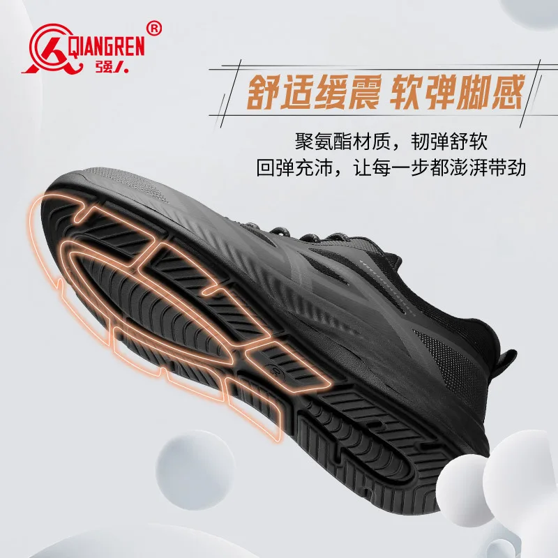 KOWM zapatos de senderismo para hombre, zapatos deportivos transpirables para exteriores, zapatos ligeros de trekking todoterreno, zapatillas informales de malla para caminar y correr - imagen 5