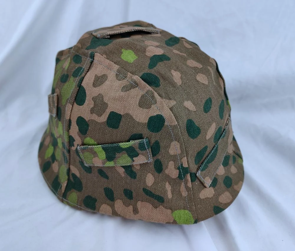 Cubierta de casco Reversible de élite alemana M35 M40 de la Segunda Guerra Mundial, cubierta de casco de camuflaje de roble para primavera y otoño, cubierta de casco de camuflaje militar SS DOT44 Stahlhelm - imagen 5