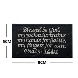 Parche bordado táctico Joshua 1:9 ser fuerte y valiente – MOLLE