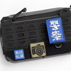 Parche bordado reflectante nylon ripstop para cámara SLR - EDC