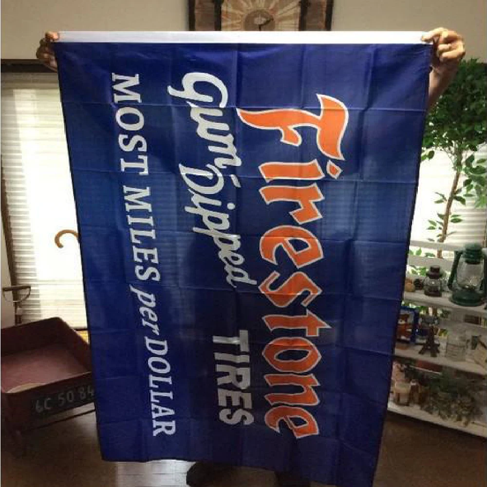 Bandera Firestone de 90x150 CM para decoración