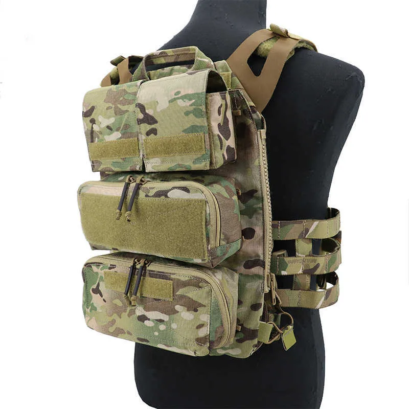 Panel con cremallera 2,0 para portadores de placas JPC/AVS, sistema de panel trasero táctico, plataforma Modular con cremallera - imagen 3