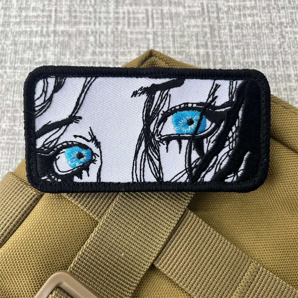 Insignia de moral de gato Samurái y Chica de Anime japonés, parches bordados, mochila táctica, brazalete militar de gancho y bucle - imagen 2