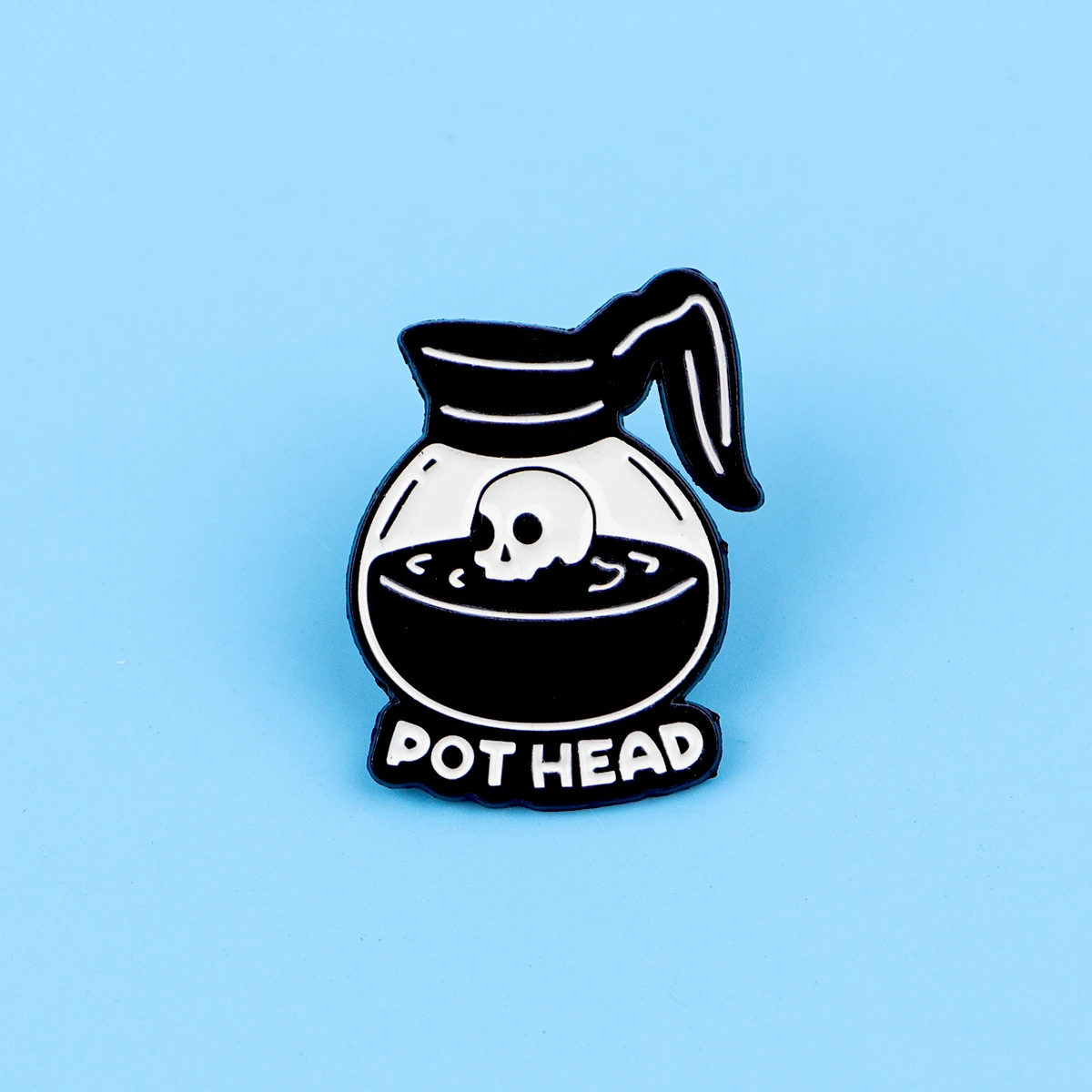 Pin de Esmalte con Diseño de Café, Broche de Esqueleto para Mujer, Decoración de Ropa, Pin Metálico para Mochila, Sombrero, Accesorios - imagen 4