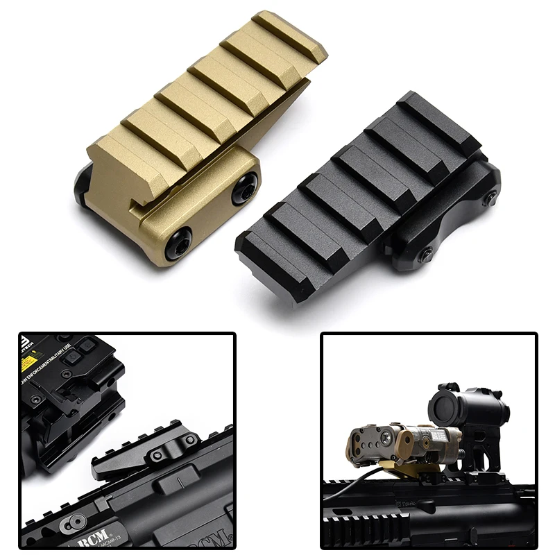 WADSN RMRM-Base de montaje de mira holográfica de punto rojo, riel Picatinny táctico de 20mm, pieza de riel guía de Metal, equipo de caza Airsoft, 5 ranuras