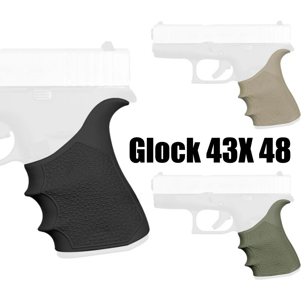 Funda de agarre para pistola HANDALL antideslizante de goma táctica para pistolas GLOCK G43X, G48