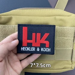 Parche bordado HK con velcro cierre táctico para chaleco