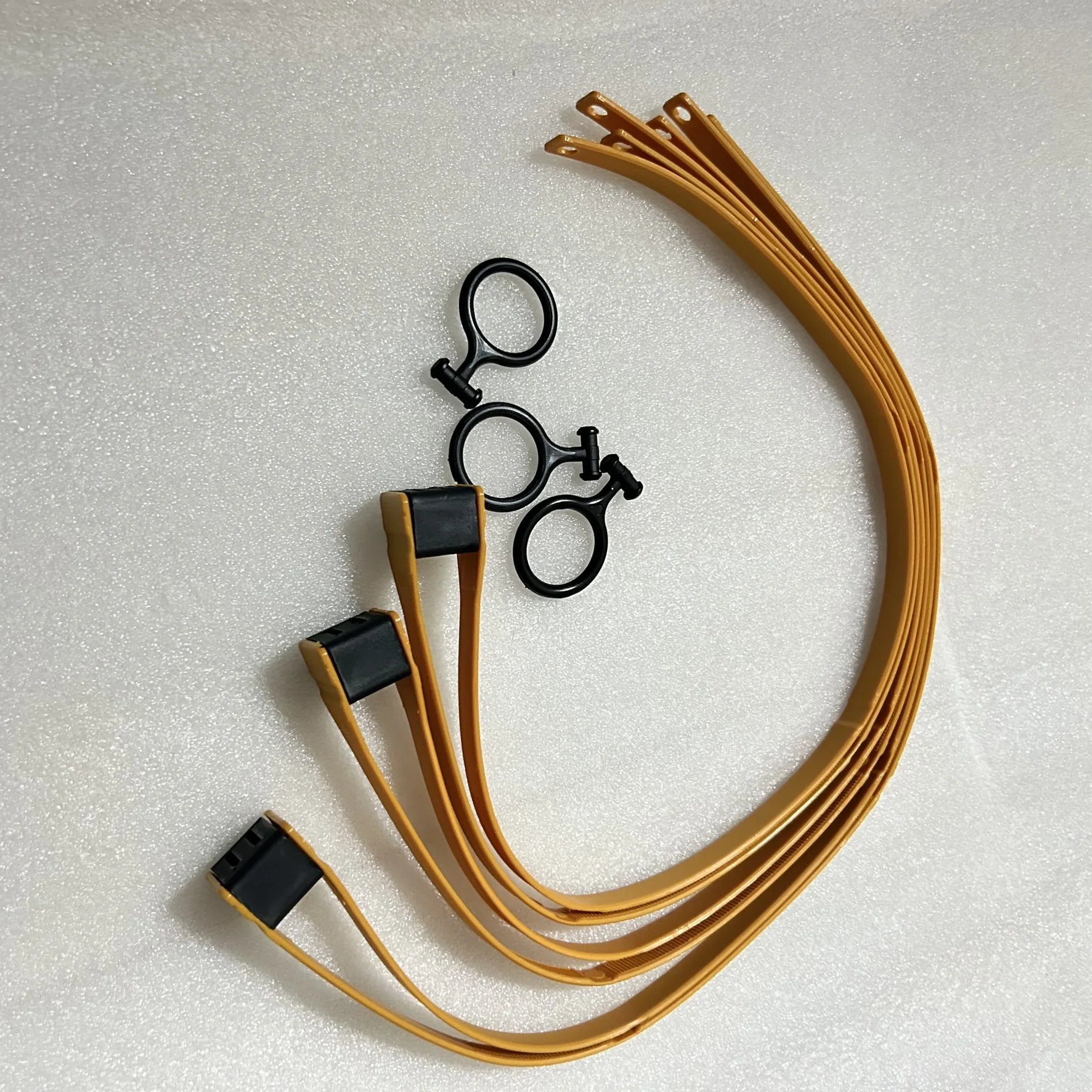 Correas de sujeción desechables de nailon plegables, de alta resistencia, con anillo de tracción, 3 uds.