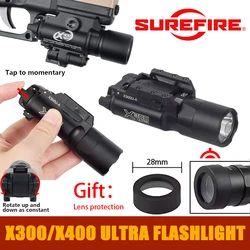 Luz LED exploradora táctica Surefire X300 Ultra X400U para pistola Glock 17 19, compatible con riel de 20mm, linterna colgante para caza Airsoft