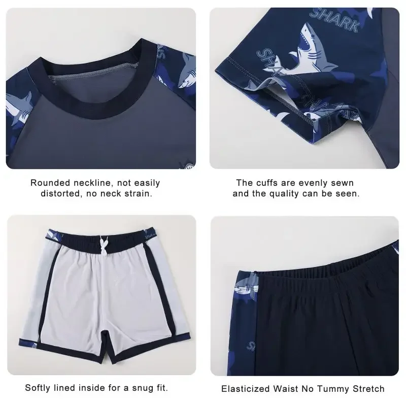 Trajes de baño refrescantes de verano para niños, protección UV, trajes de baño de moda de gran tamaño para niños de 9 a 18 años, ropa de playa y piscina - imagen 5