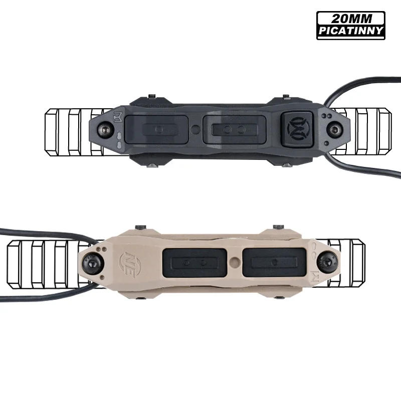Interruptor remoto táctico de Control Dual WADSN para Airsoft Surefir M300 M600 linterna 2,5mm 3,5mm enchufe PEQ DBAL láser MLOK KEYMOD - imagen 2