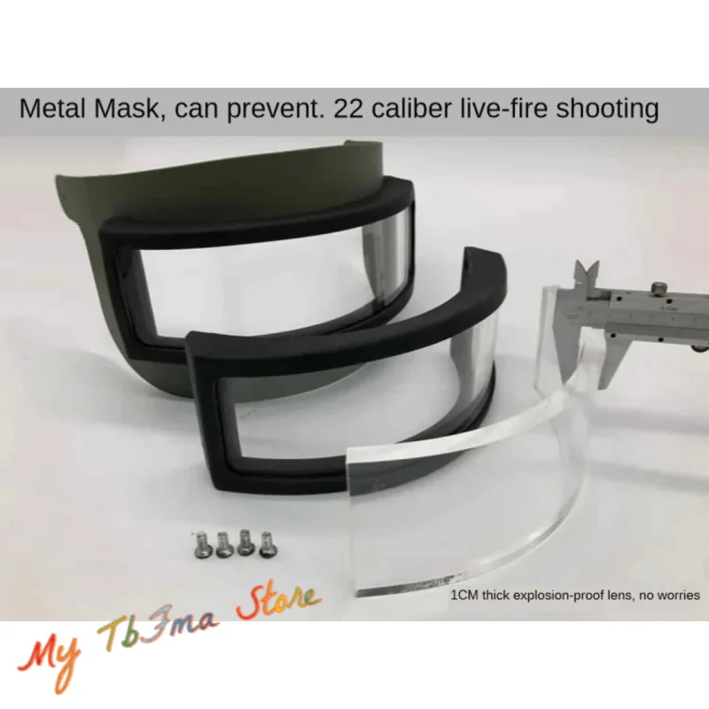 Casco Altyn ruso de K6-3/K-63/K63, versión mejorada, nivel táctico III, con máscara facial completa Arkin, lente antidisturbios - imagen 5