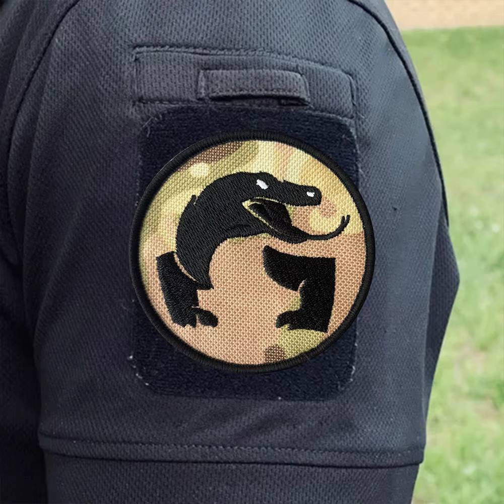 Parche táctico velcro lagarto lengua larga – Insignia moral militar