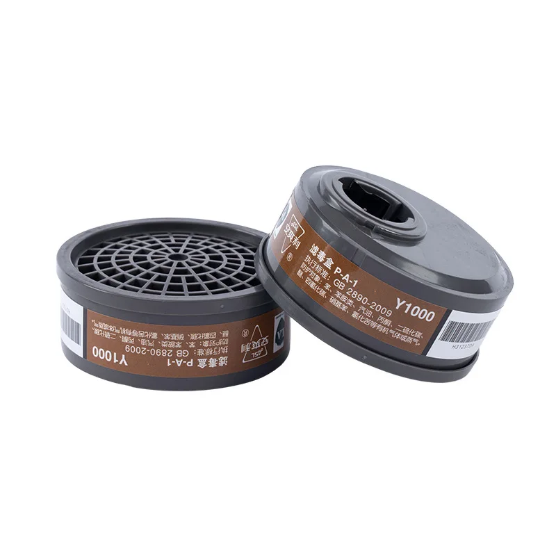 Máscara de Gas con gafas antiniebla, máscara de protección de trabajo antipolvo, respirador químico de media cara para pulverización de pesticidas y pintura - imagen 5