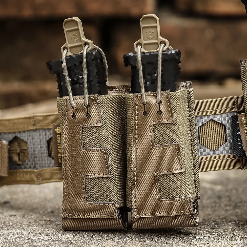 Emersongear-bolsa para cargador de pistola individual con borde en V, bolsa táctica ligera para Mag, estuche de dibujo rápido para caza, senderismo, combate, nailon EM9722 - imagen 2