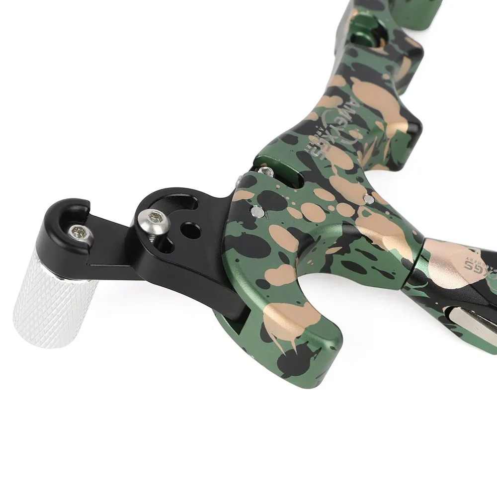 Liberación del arco compuesto de tiro con arco de 4 dedos 360 °   Lazos de pinza giratorios, accesorio duradero de aluminio para objetivo de caza al aire libre - imagen 2