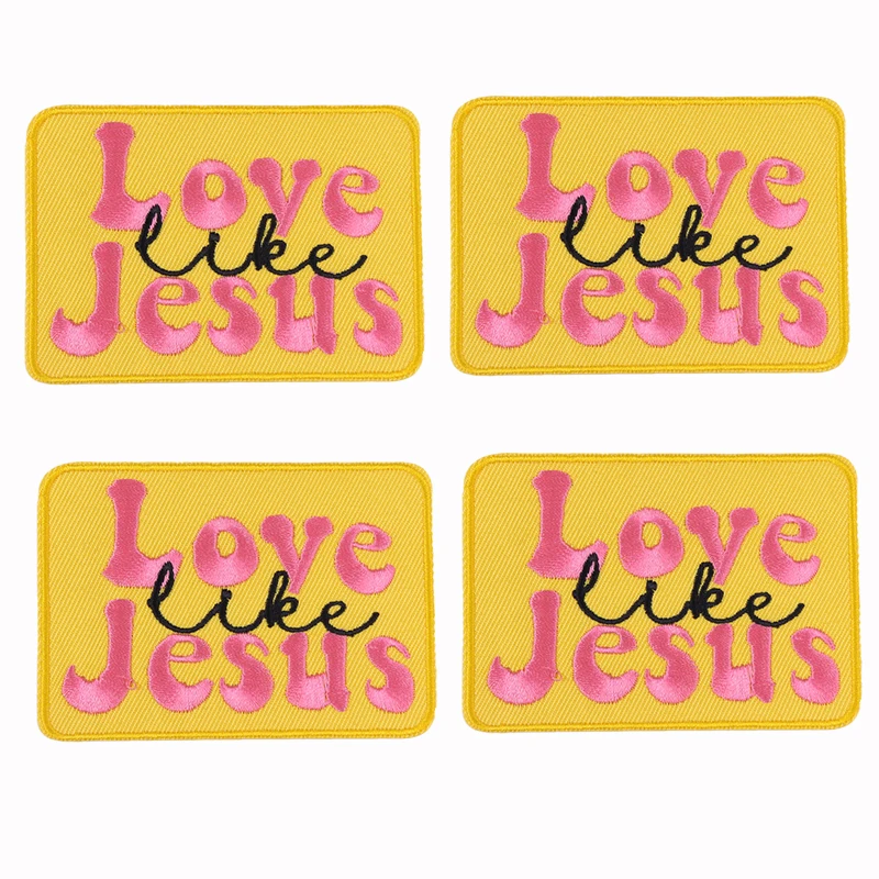 Parche bordado termoadhesivo Jesús para chaqueta y prendas - imagen 2