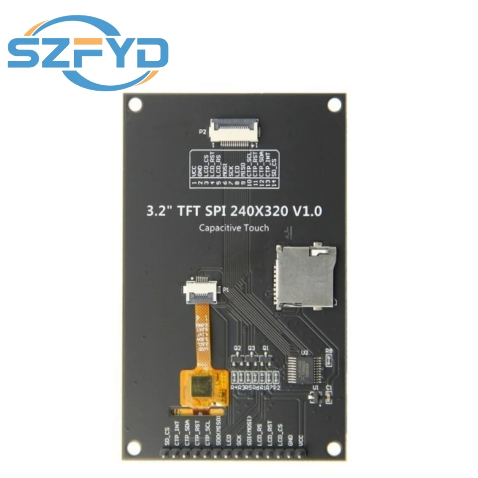 Pantalla de visualización del módulo LCD TFT serie SPI de 3,2 pulgadas 320 × 240 con controlador de panel táctil IC ILI9341V - imagen 2