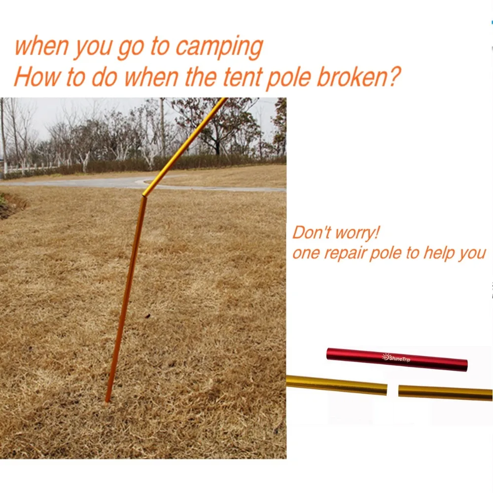 Accesorios para tienda de campaña, tubo de emergencia, reparación de poste, varilla única, longitud de tubo de reparación de 13cm, 4 unidades por juego - imagen 5