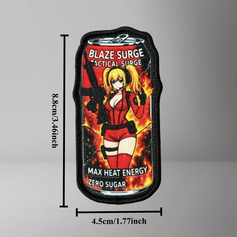 Parche táctico anime chica bebidas – gancho y bucle para MOLLE