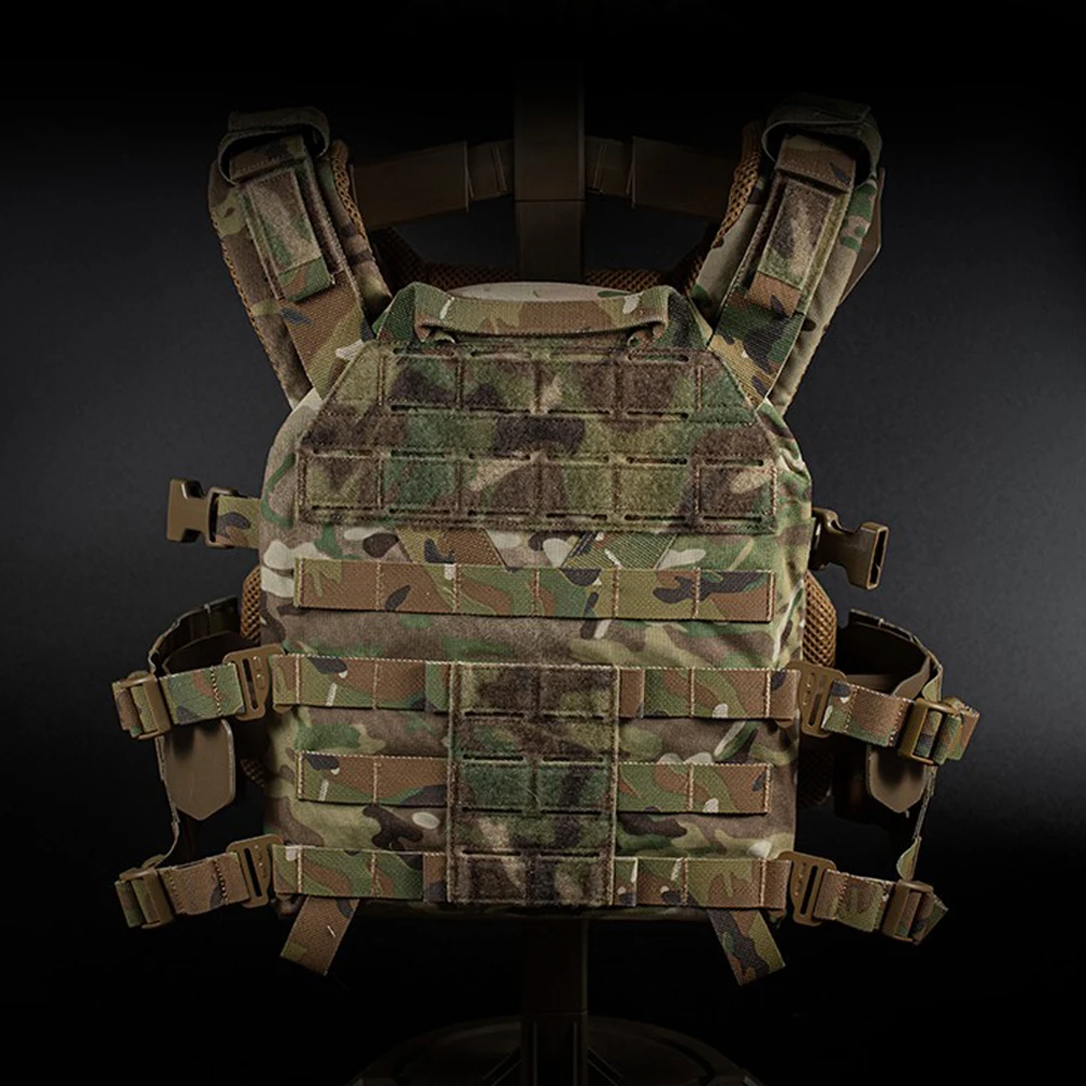 Chaleco de caza de tamaño completo serie K, portador de placa MOLLE, faja ajustable de liberación rápida, chaleco táctico de entrenamiento Airsoft para tiro - imagen 3