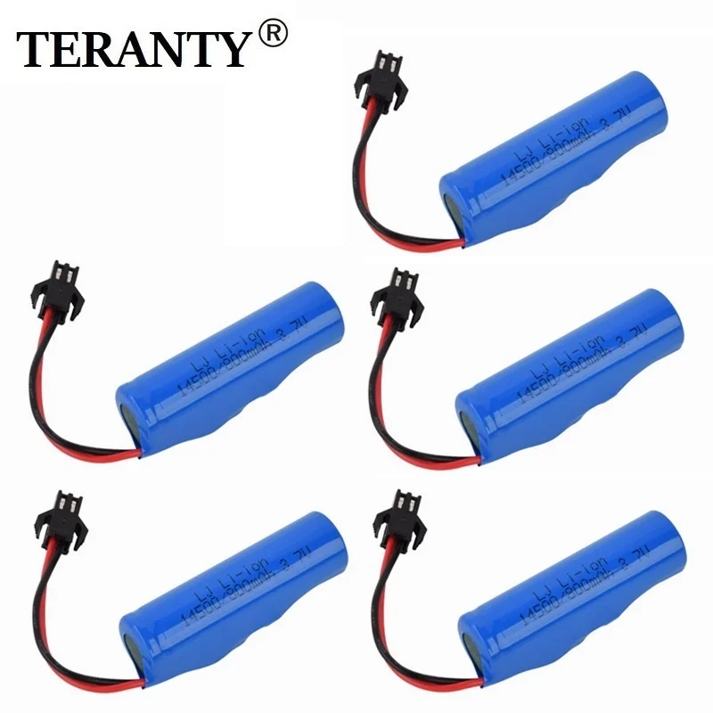 Batería lipo de 3,7 v y 800mah para coche teledirigido JJRC C2 D828, piezas de coche teledirigido 14500 SM-2P, accesorios para juguetes, 50 piezas