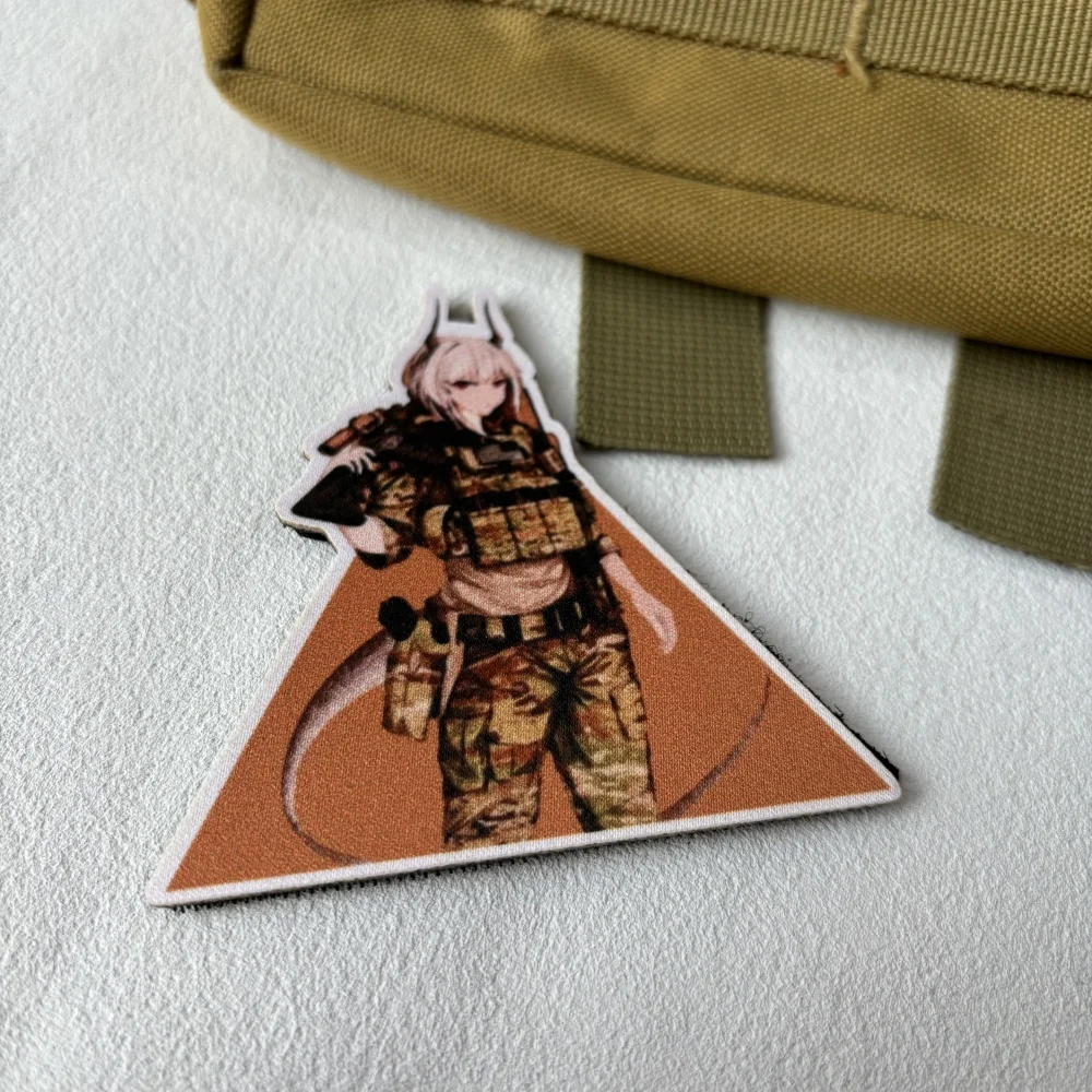Parche táctico de caballería SFG de Battle Girl, emblema de gancho y bucle impreso de Chica de Anime, insignia de moral militar, brazalete, pegatinas para mochila - imagen 4