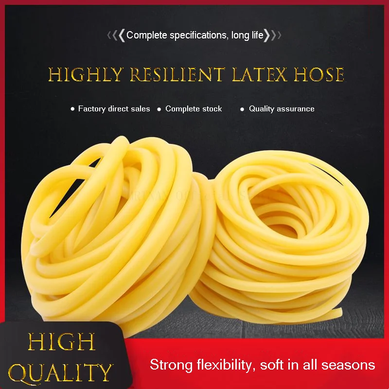 Manguera de goma de látex de 1/3/10M, banda de goma de alta resistencia ID 1,7 ~ 12mm, tubo médico elástico, tirachinas, accesorios para Catapulta de caza - imagen 3