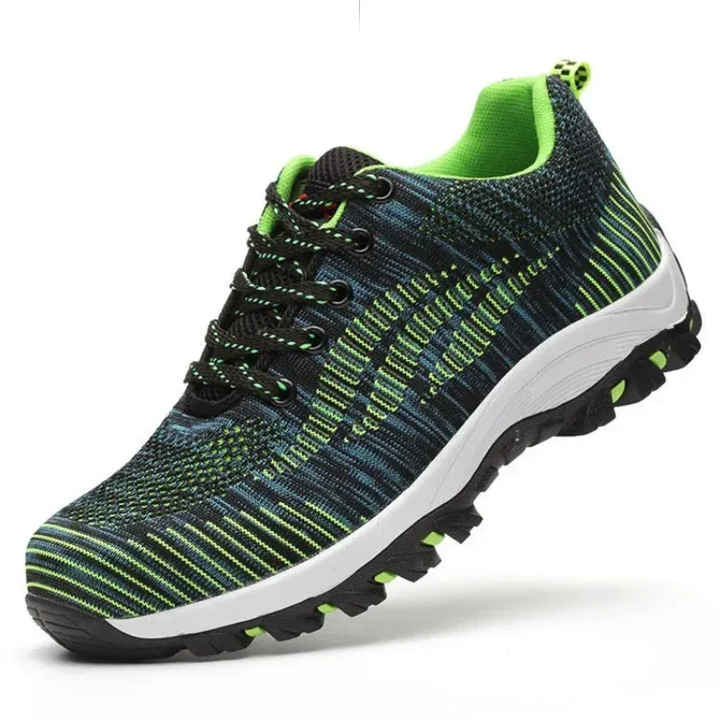 Zapatos de seguridad con puntera de acero para hombre, zapatos transpirables para el trabajo, botas de seguridad para construcción antideslizantes de acero a prueba de pinchazos para exteriores - imagen 2