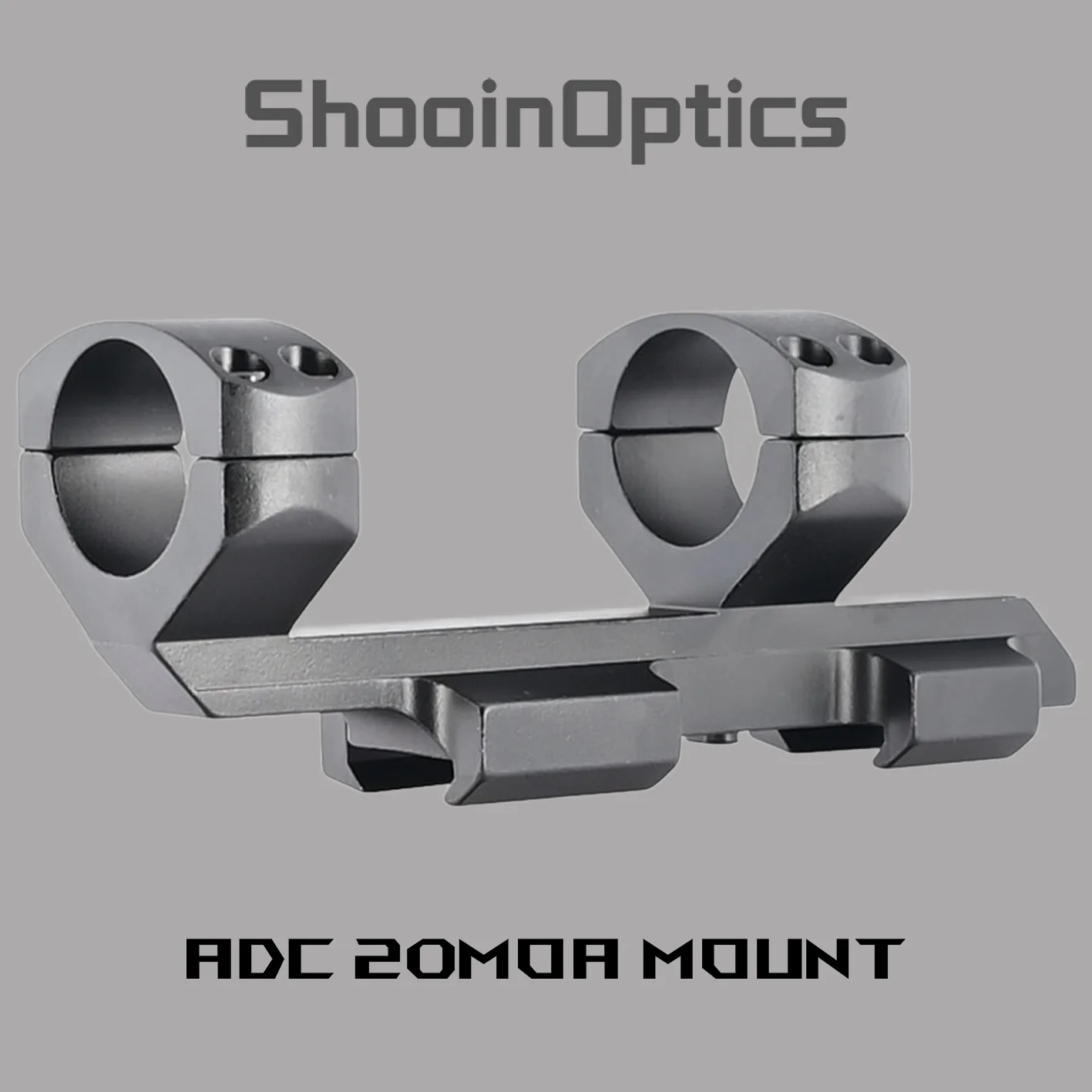 Shooin Optics 20 MOA Soporte en carril Picatinny con compensación directa en voladizo de 30 mm en ángulo