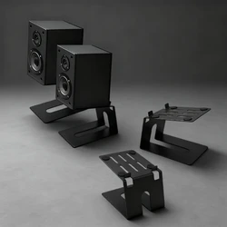 Soporte de altavoz metálico base gruesa antivibración escritorio