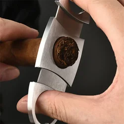 Tijeras para cigarros de acero inoxidable, cortador Puro Charuto, cortador de cizalla para cigarros, guillotina, tabaco, cigarrillos, accesorios para cigarros