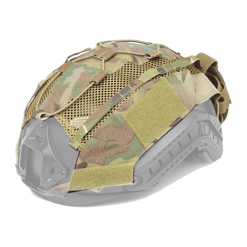 Funda para casco Airsoft, tela táctica para casco marítimo rápido, accesorios para casco de caza y tiro con cordón elástico, bolsa para batería NVG - imagen 2