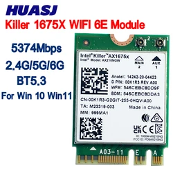 Killer-tarjeta inalámbrica 1675x AX de doble banda, 2,4 Gbps, Wifi 6E, AX210, AX210NGW, 802.11AX, BT5.3, ordenador portátil para Windows 10