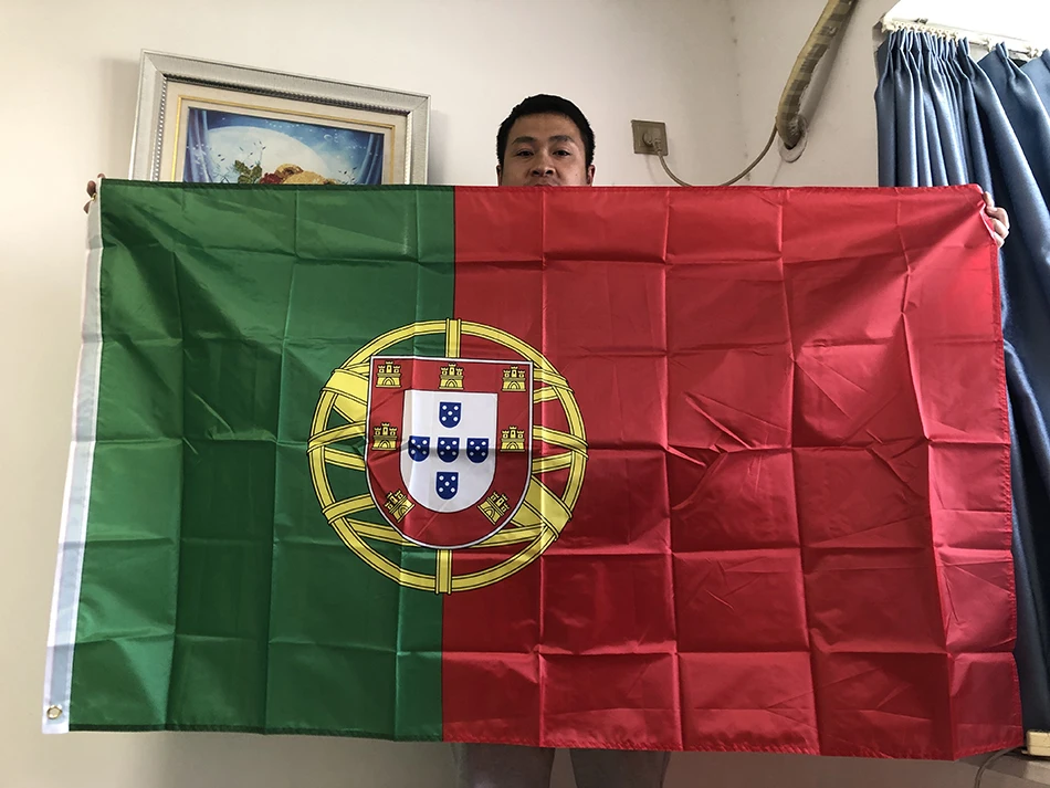 Bandera portugal SKY FLAG, 3 pies x 5 pies, 90x150cm, bandera portugal colgante, bandera estándar de poliéster, decoración del hogar para interiores y exteriores