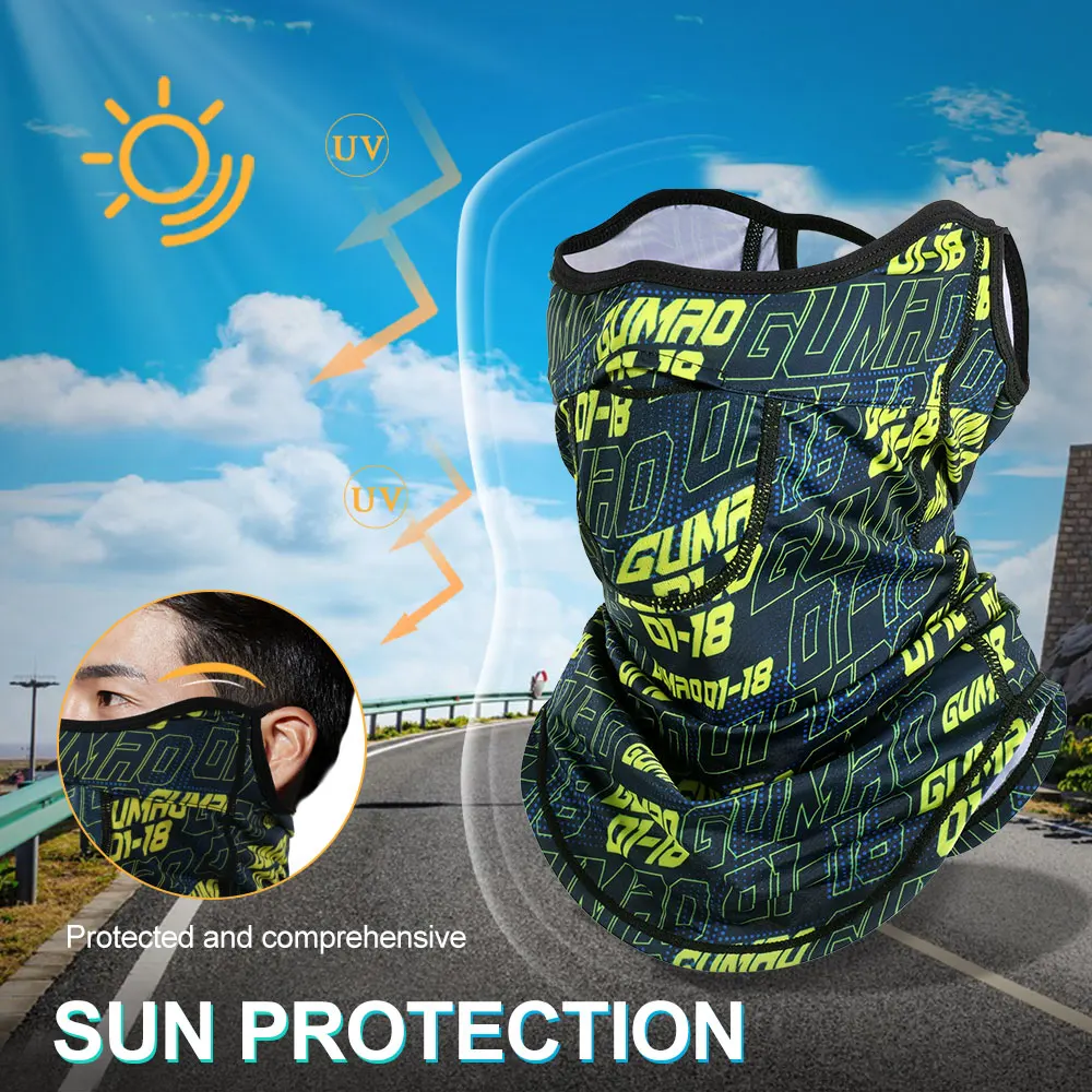 Máscara facial de ciclismo, Bandana de protección solar a prueba de viento, bufanda transpirable, pasamontañas deportivo para el cuello, equipo para bicicleta de montaña MTB - imagen 3