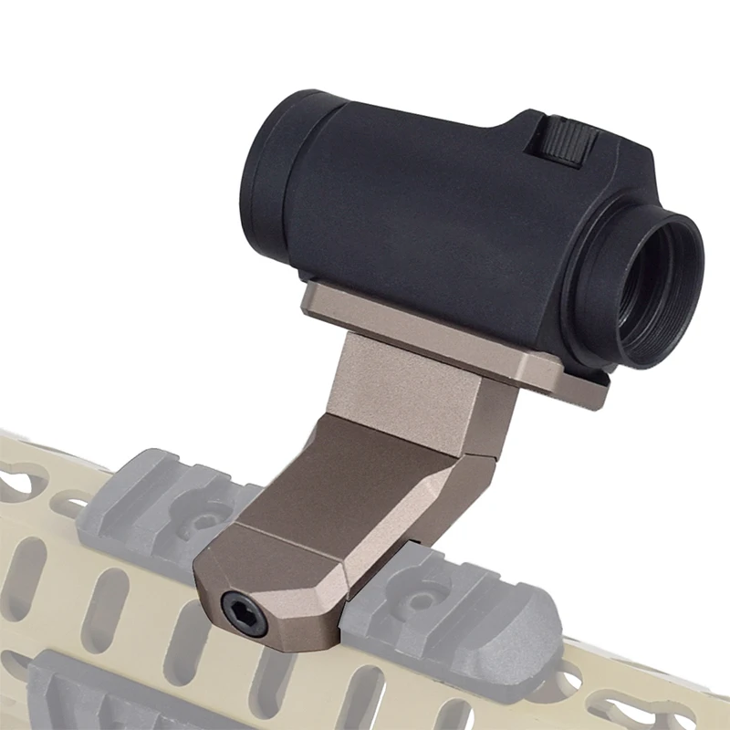 Soporte de Metal lateral óptico compensado de 35/45 grados para T01 T02 RM Base de alcance de punto rojo para soporte de riel Picatinny de 20mm para caza - imagen 3