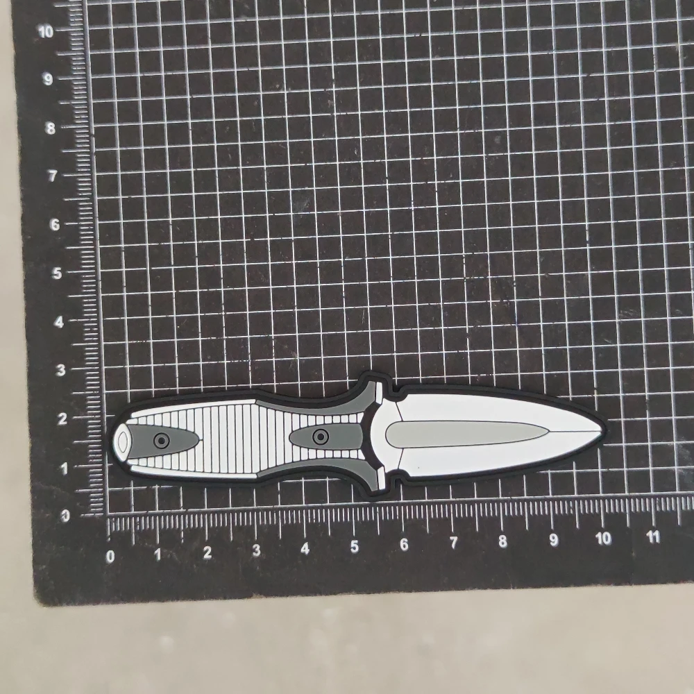 Insignia de moral de Chevron ruso, cuchillo Grave, Parche de PVC, mochila táctica, pegatina de gancho y bucle - imagen 2