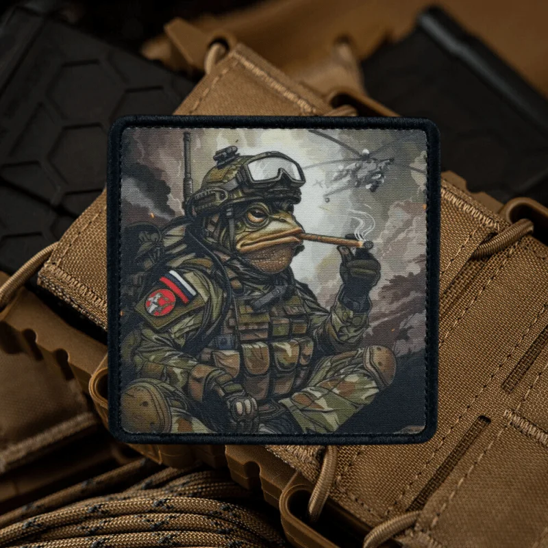 Parche táctico de moral "Mednesday, my dudes", emblema de gancho y bucle impreso, insignia militar, brazalete de combate, pegatinas para mochila - imagen 4