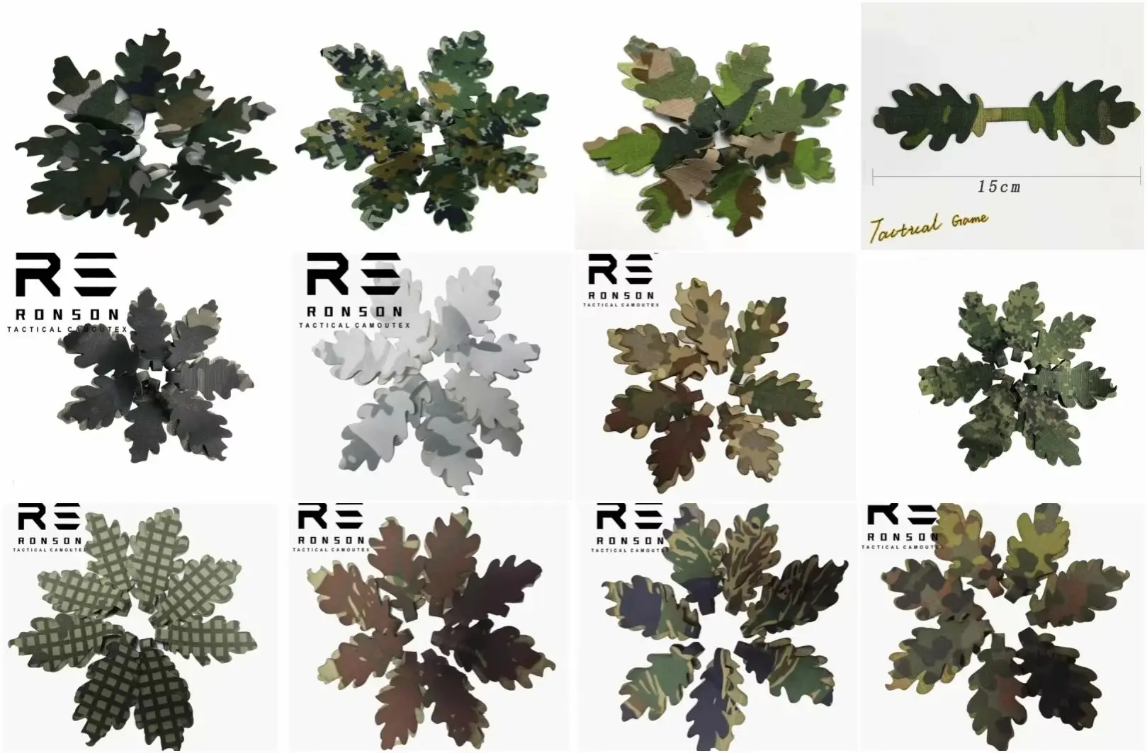 Parche camuflaje 3D adhesivo – Airsoft decorativo