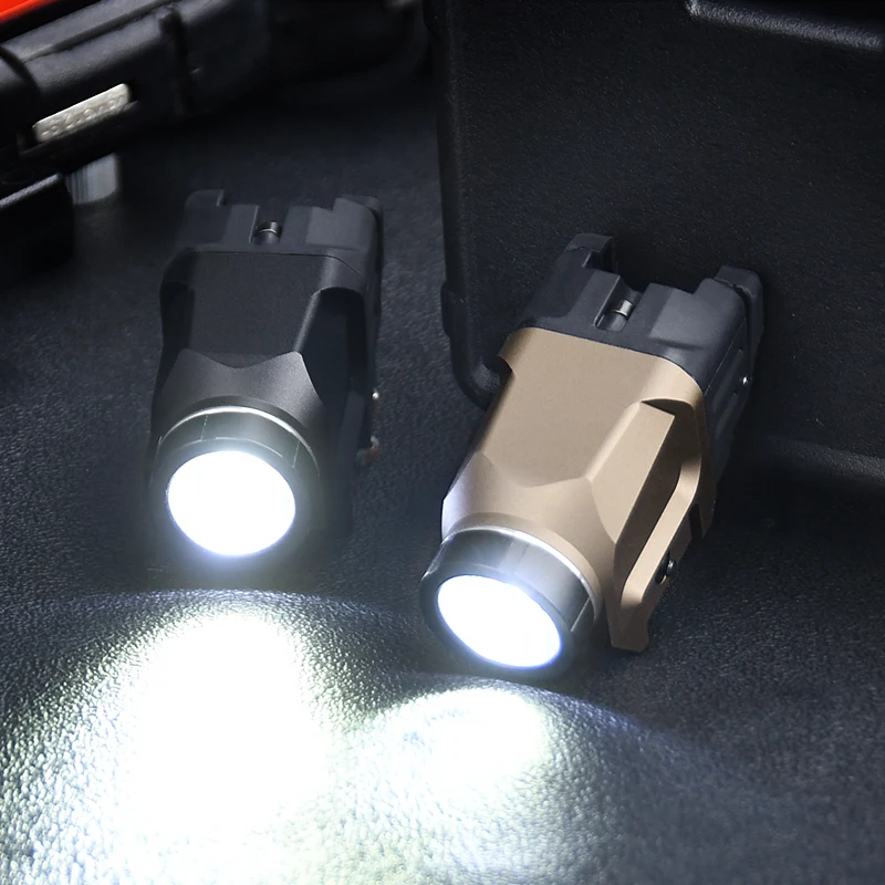 WADSN Tactics Metal TR7 linterna fuerte LED 800 lúmenes arma luz estroboscópica Flash caza para GLOCK 17 19 ajuste 20mm Rail X300 SF - imagen 5