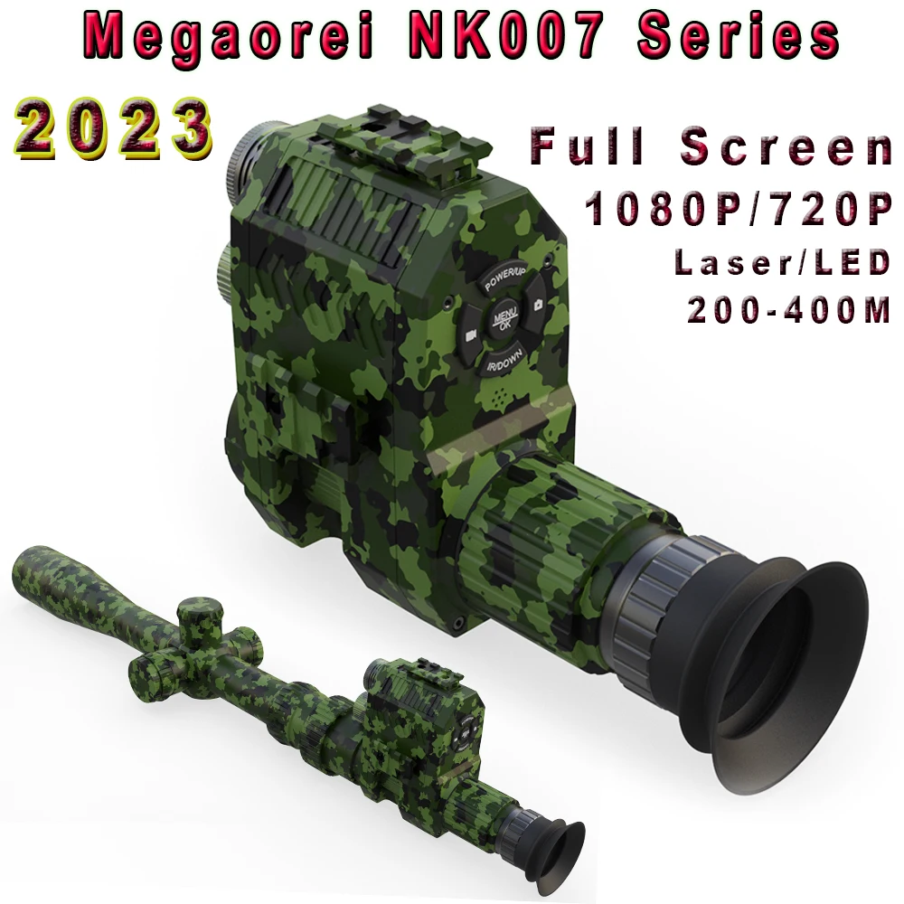 NK007 Monocular de visión nocturna 1080P 200-400M videocámara de alcance infrarrojo con cargador de batería recargable varios idiomas - imagen 2