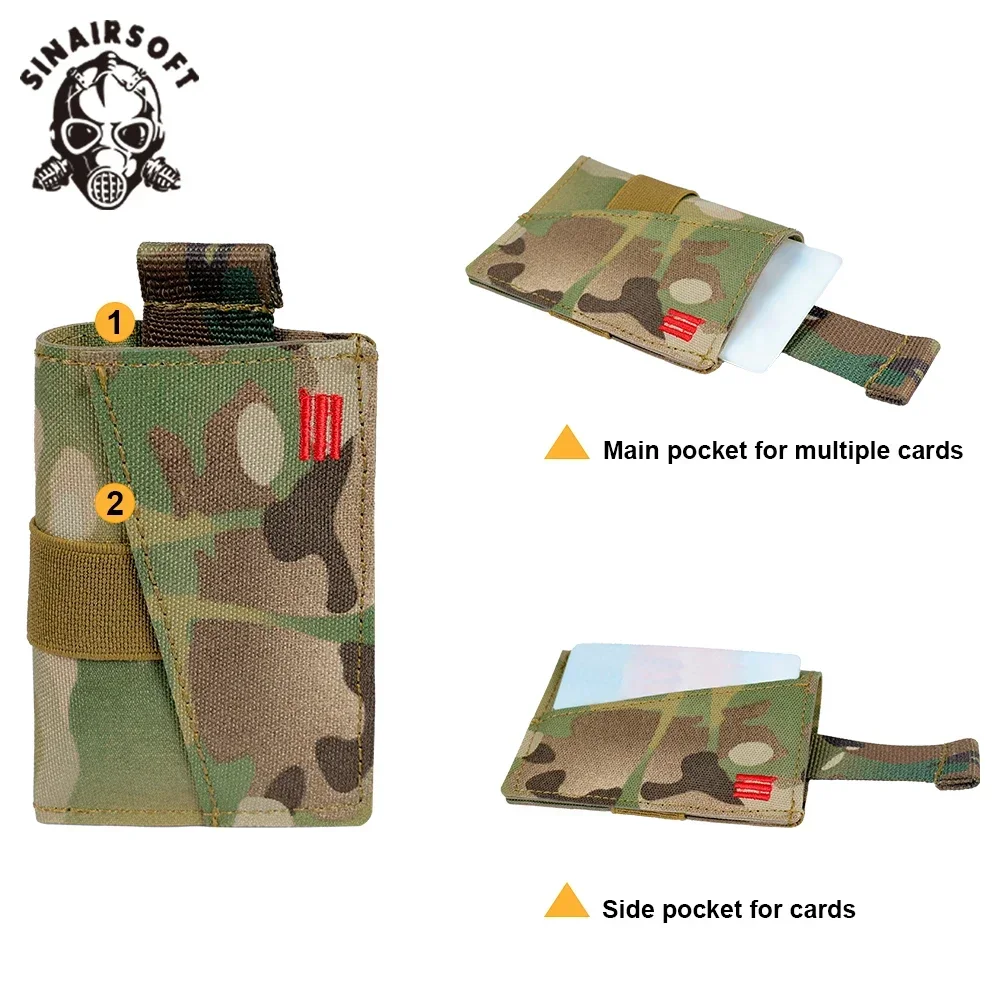 SINAIRSOFT-portatarjetas de crédito de utilidad táctica, billetera con Clip para dinero, estuche de bolsillo, tarjetero Pop-up - imagen 3