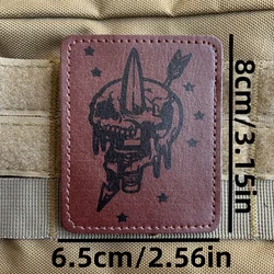 Parche táctico calavera gancho y bucle – Insignia moral militar
