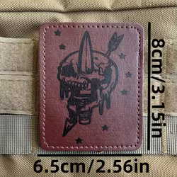 Parche táctico calavera gancho y bucle – Insignia moral militar