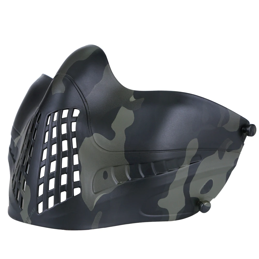 Máscara de malla protectora táctica para Airsoft, máscara militar de media cara, accesorios para fiesta de disfraces, casco CS - imagen 3
