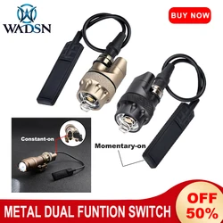 WADSN linterna táctica tapa trasera de Metal M300 M600 PLHV2 luz de explorador de caza al aire libre interruptor de presión de doble función constante